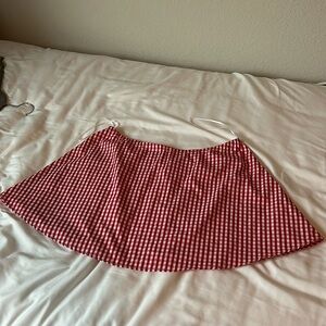 Red and white gingham top